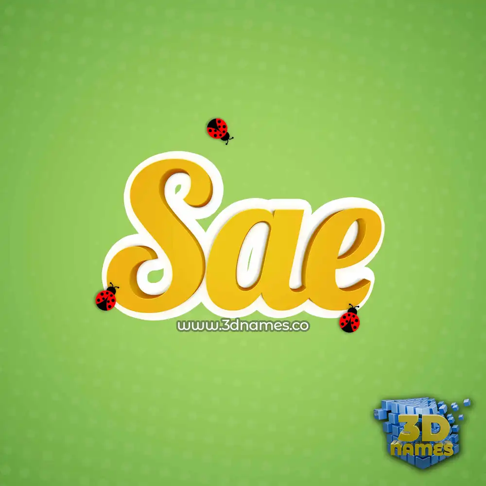 sae in Ladybugs style - 3D name wallpaper