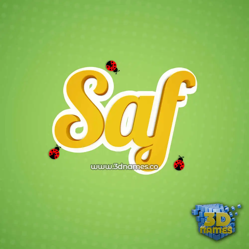 saf in Ladybugs style - 3D name wallpaper