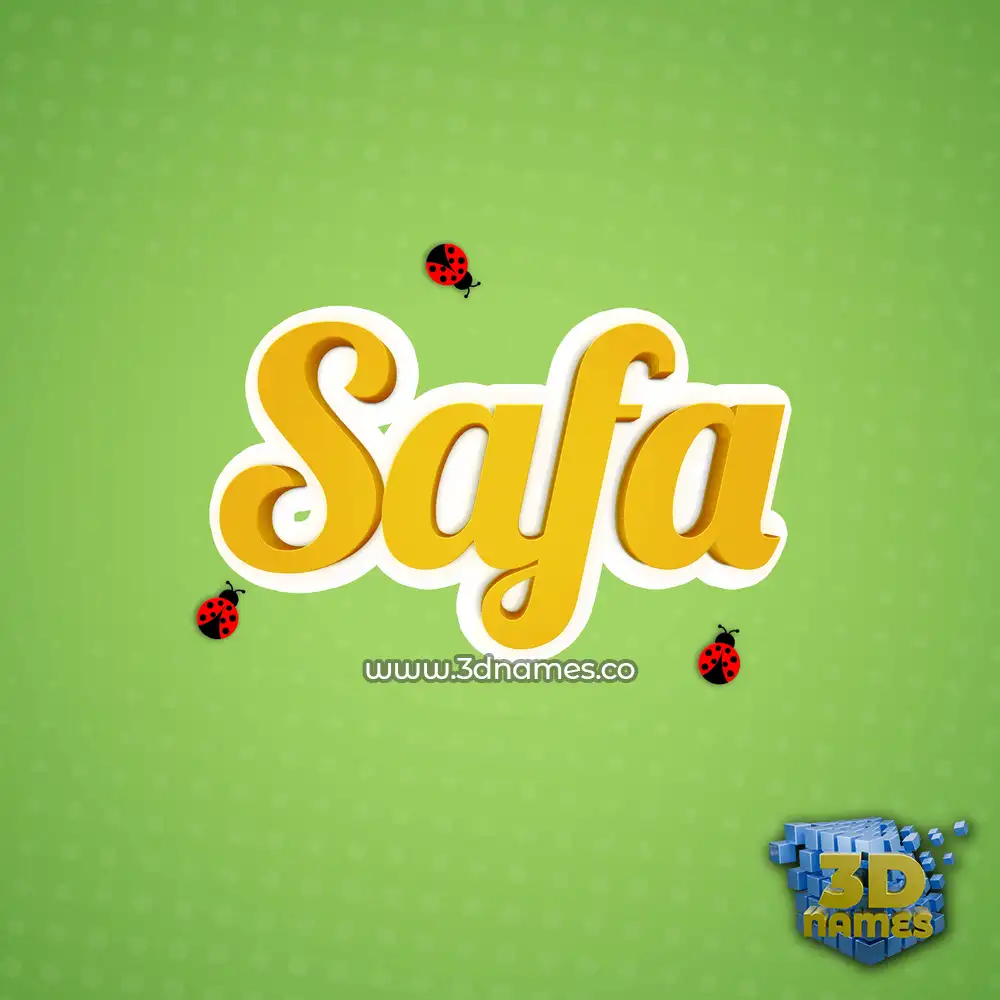 safa in Ladybugs style - 3D name wallpaper