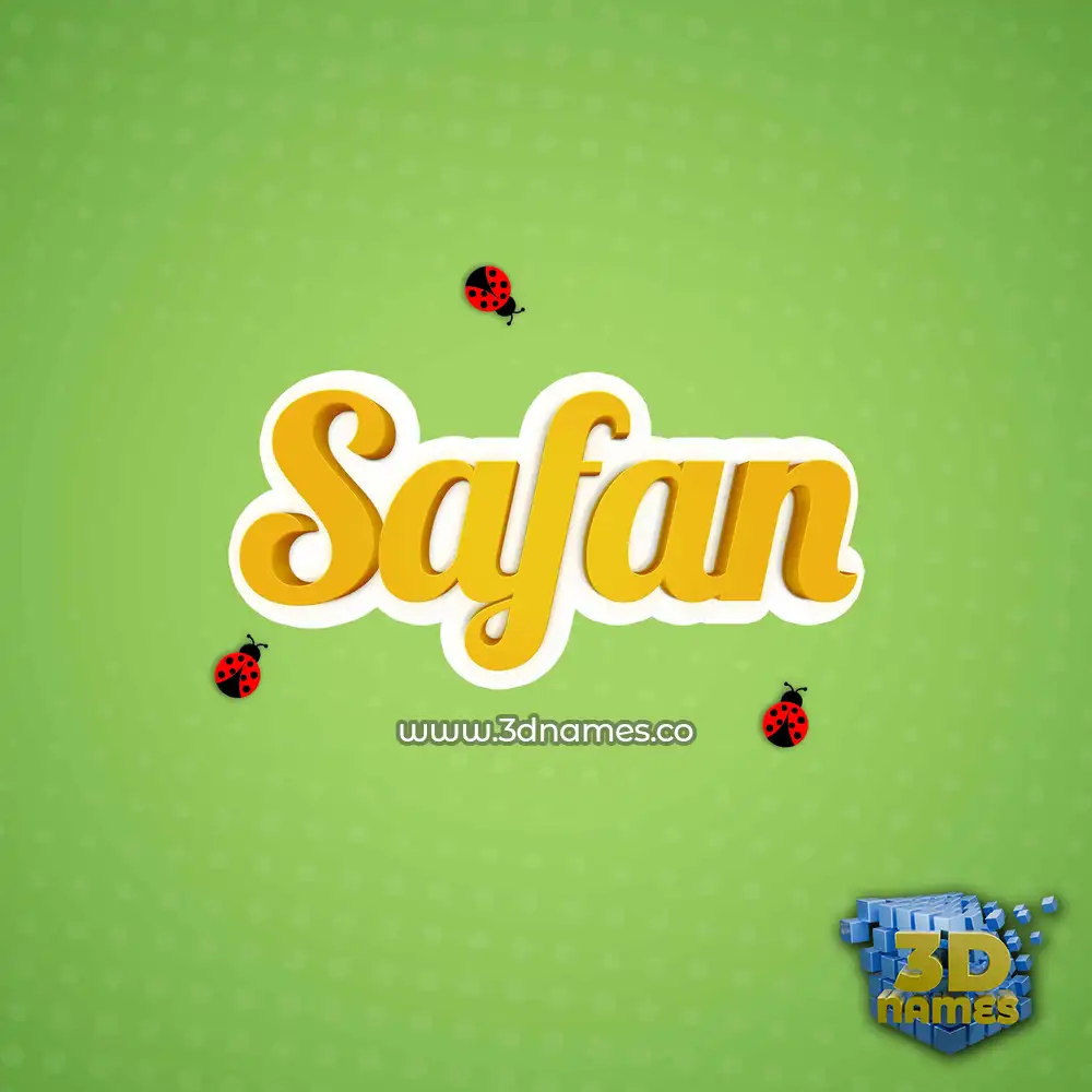 safan in Ladybugs style - 3D name wallpaper