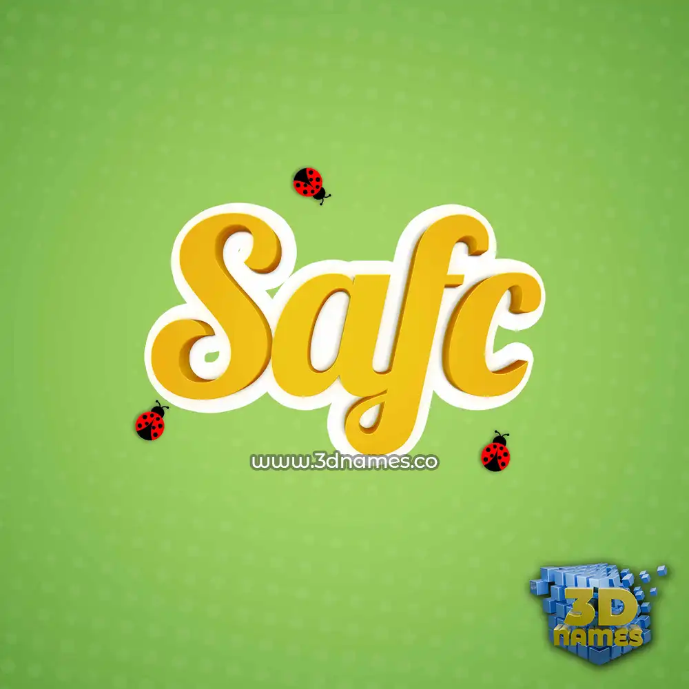 safc in Ladybugs style - 3D name wallpaper