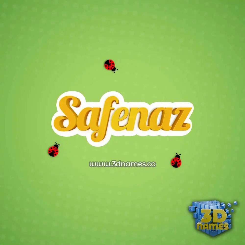 safenaz in Ladybugs style - 3D name wallpaper