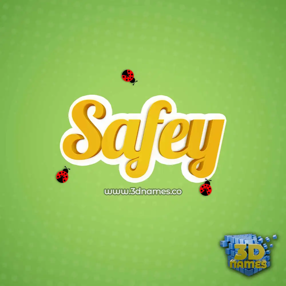 safey in Ladybugs style - 3D name wallpaper