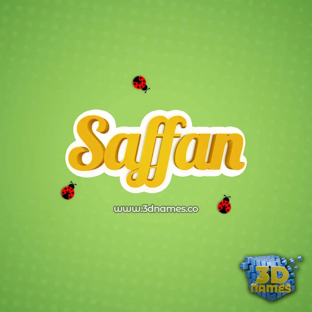 saffan in Ladybugs style - 3D name wallpaper