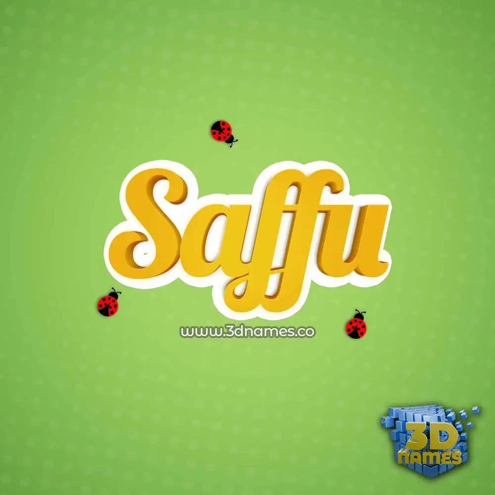 saffu in Ladybugs style - 3D name wallpaper