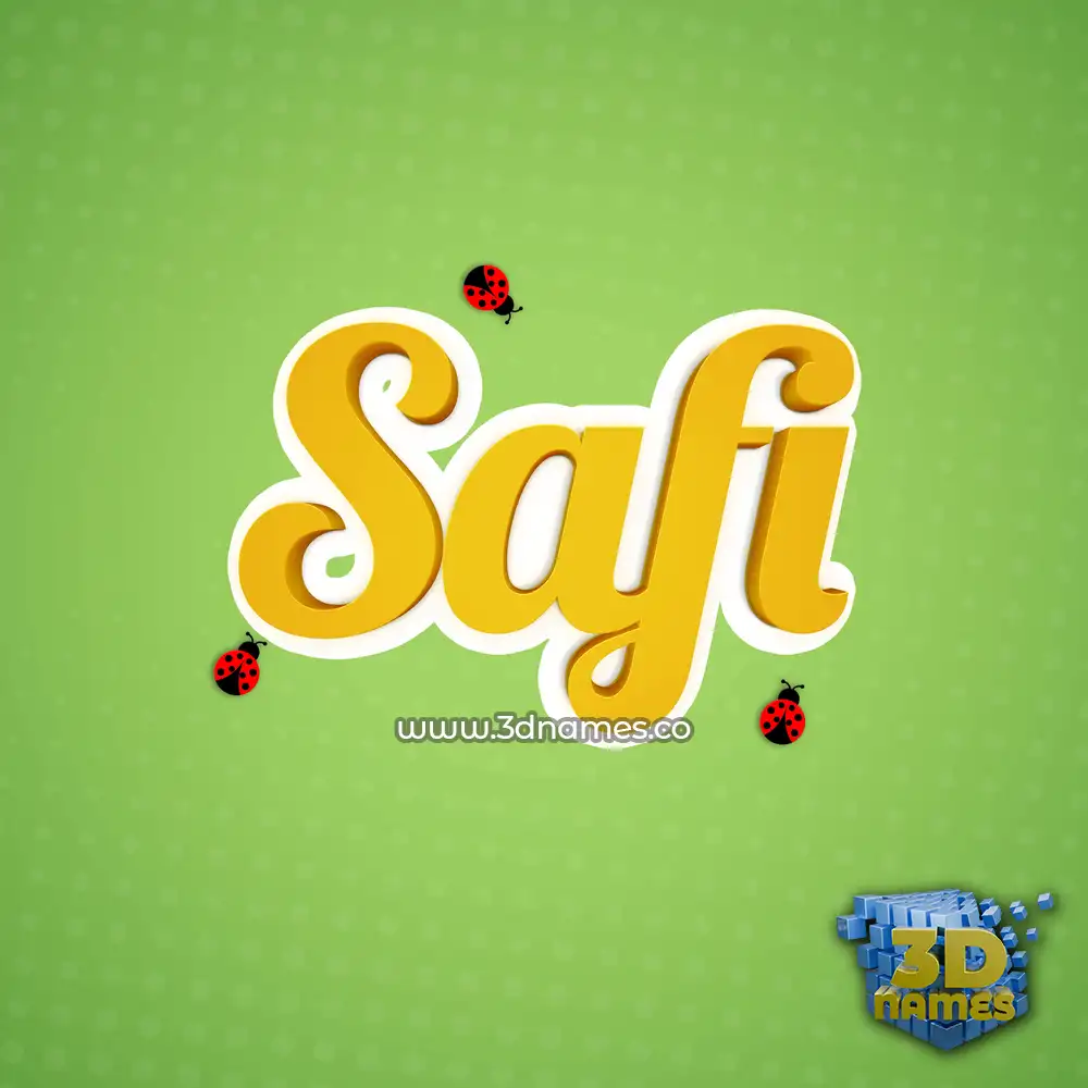 safi in Ladybugs style - 3D name wallpaper
