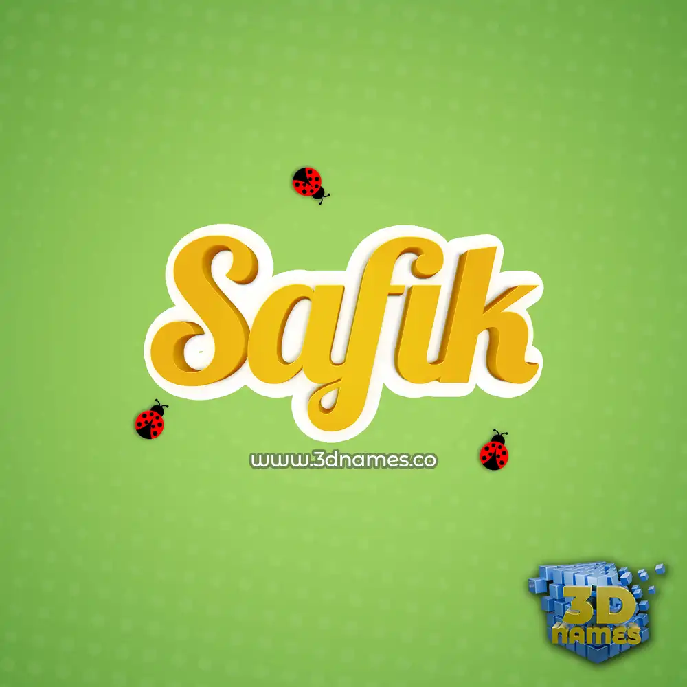safik in Ladybugs style - 3D name wallpaper