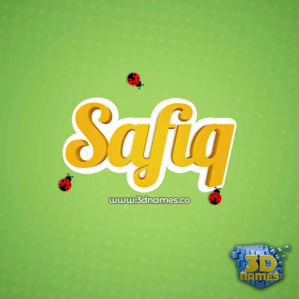 safiq in Ladybugs style - 3D name wallpaper