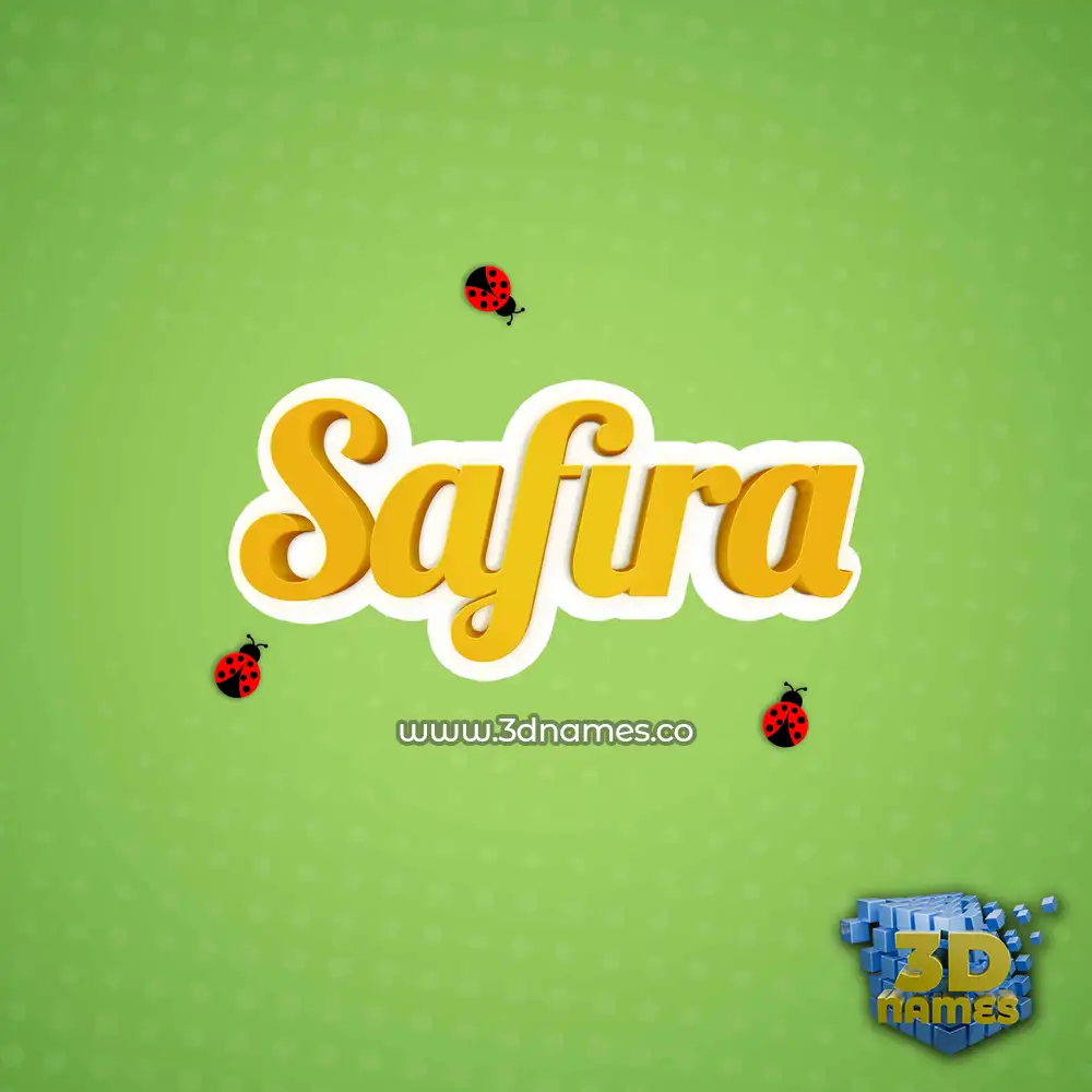 safira in Ladybugs style - 3D name wallpaper