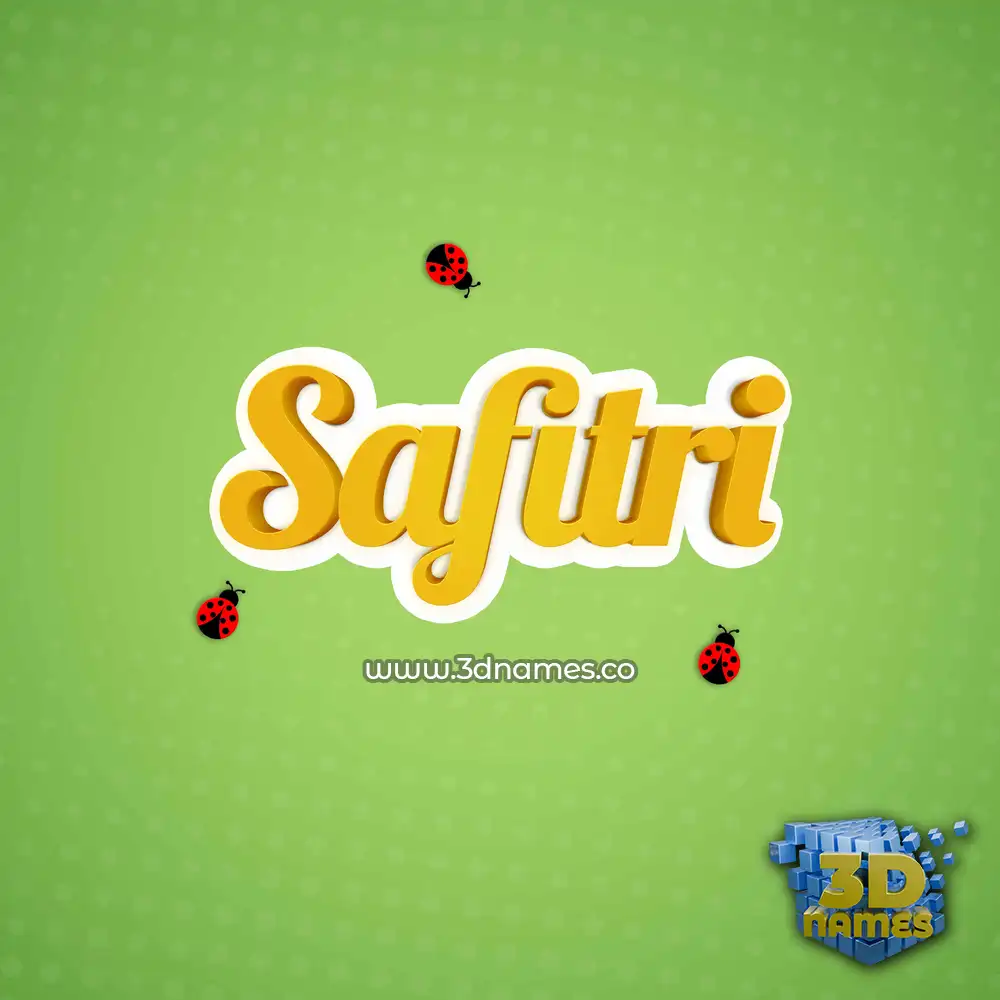safitri in Ladybugs style - 3D name wallpaper