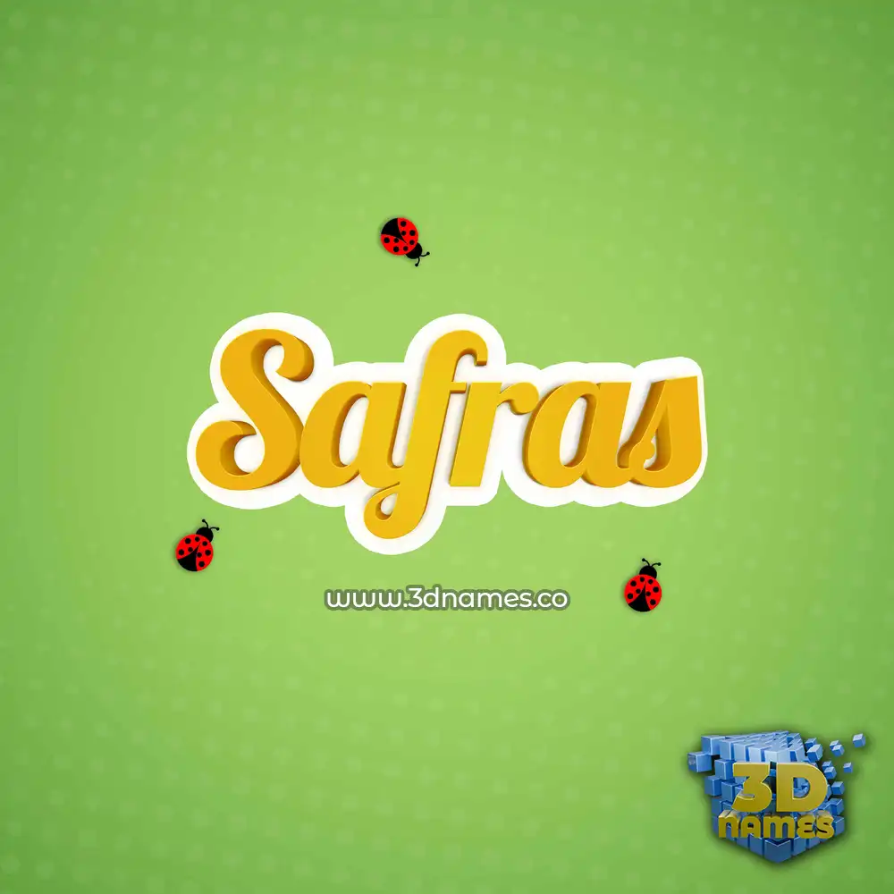 safras in Ladybugs style - 3D name wallpaper