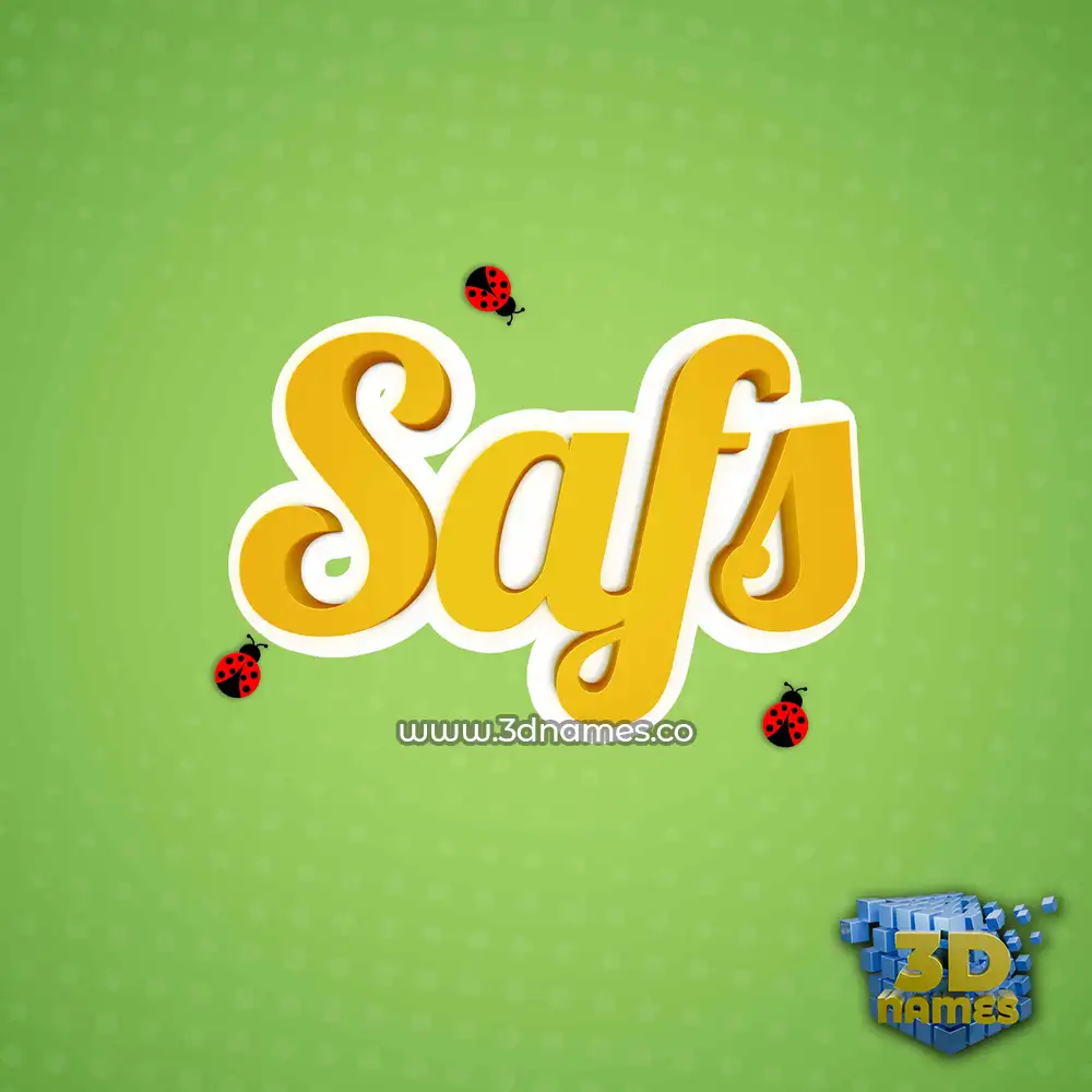 safs in Ladybugs style - 3D name wallpaper