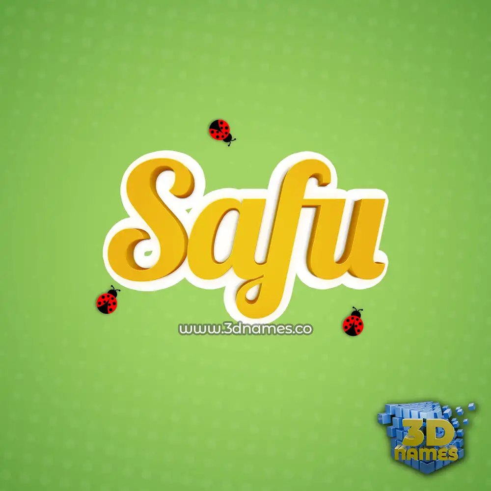 safu in Ladybugs style - 3D name wallpaper