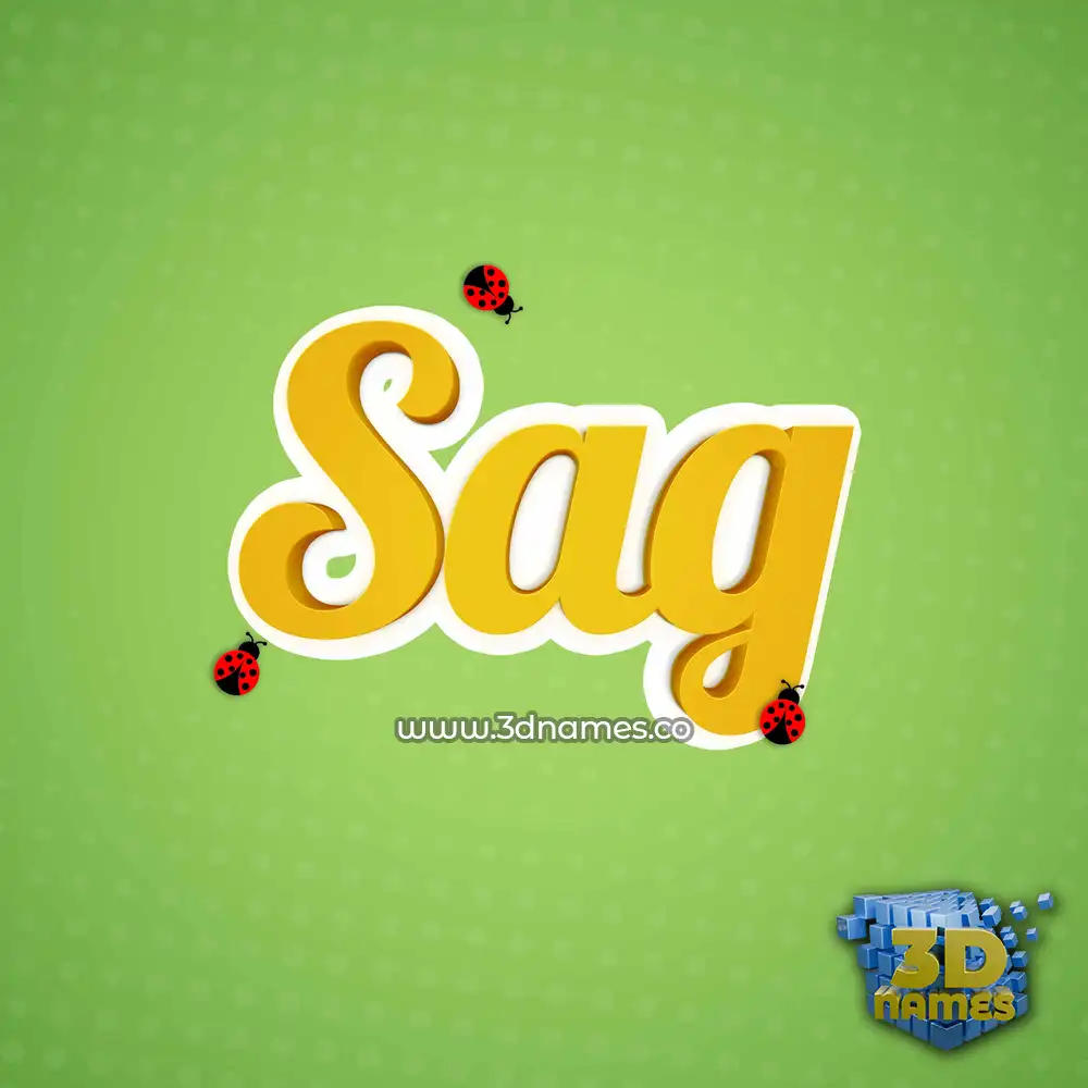 sag in Ladybugs style - 3D name wallpaper