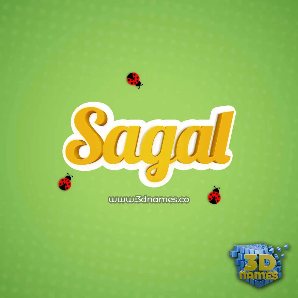 sagal in Ladybugs style - 3D name wallpaper