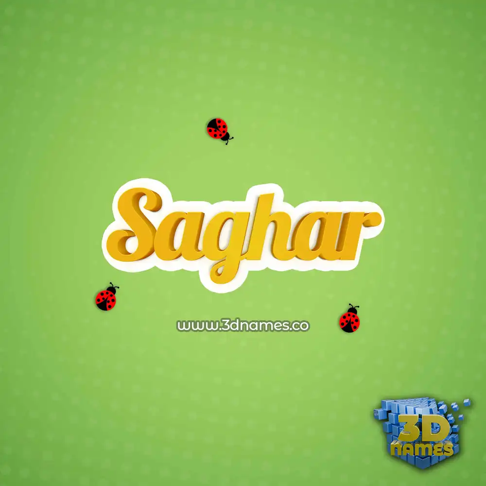 saghar in Ladybugs style - 3D name wallpaper