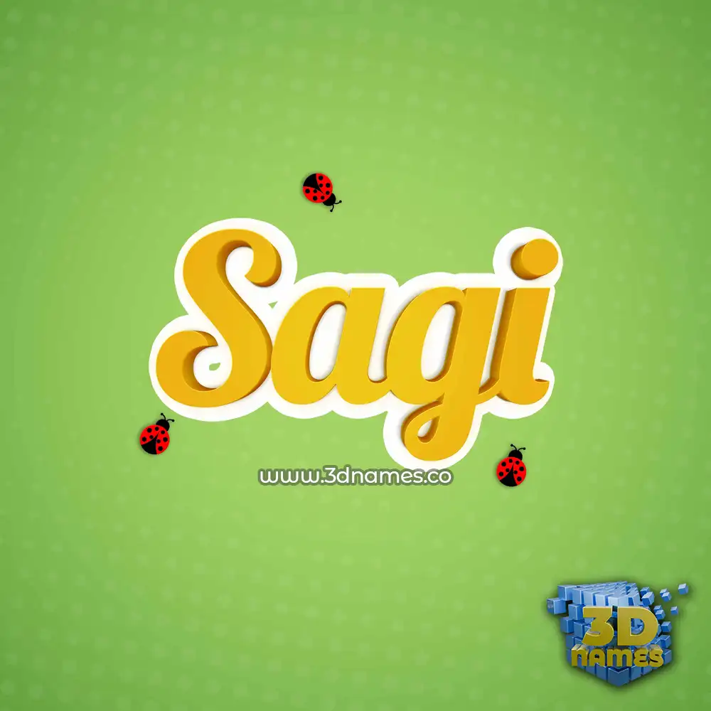 sagi in Ladybugs style - 3D name wallpaper