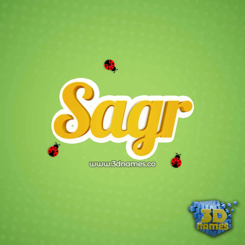 sagr in Ladybugs style - 3D name wallpaper