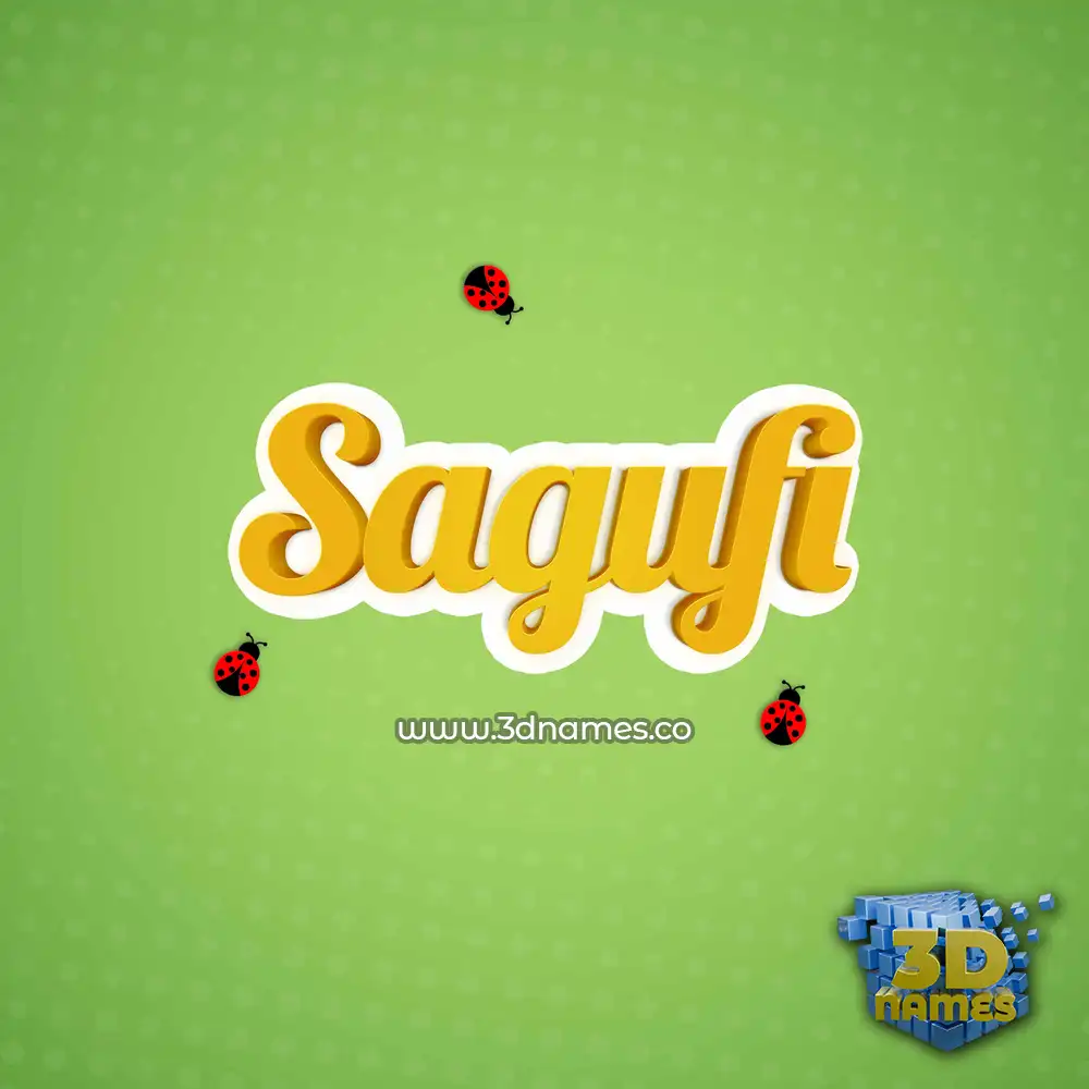 sagufi in Ladybugs style - 3D name wallpaper