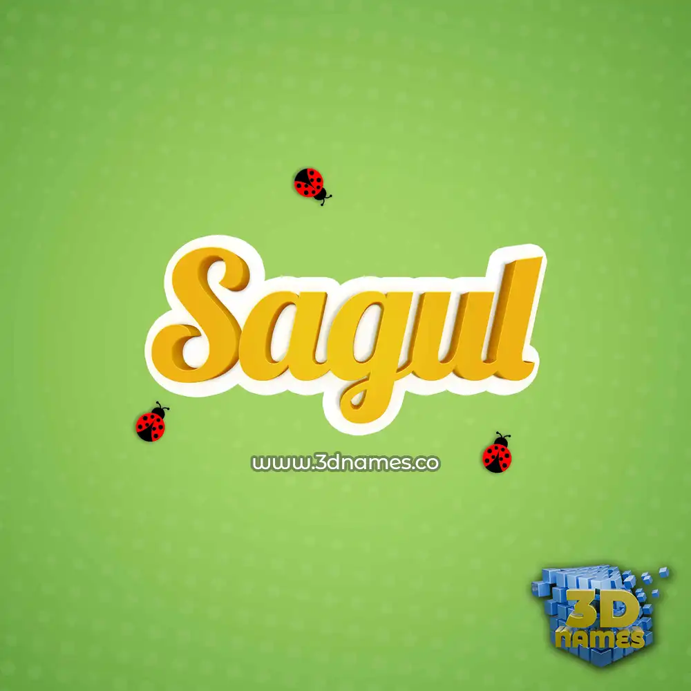 sagul in Ladybugs style - 3D name wallpaper