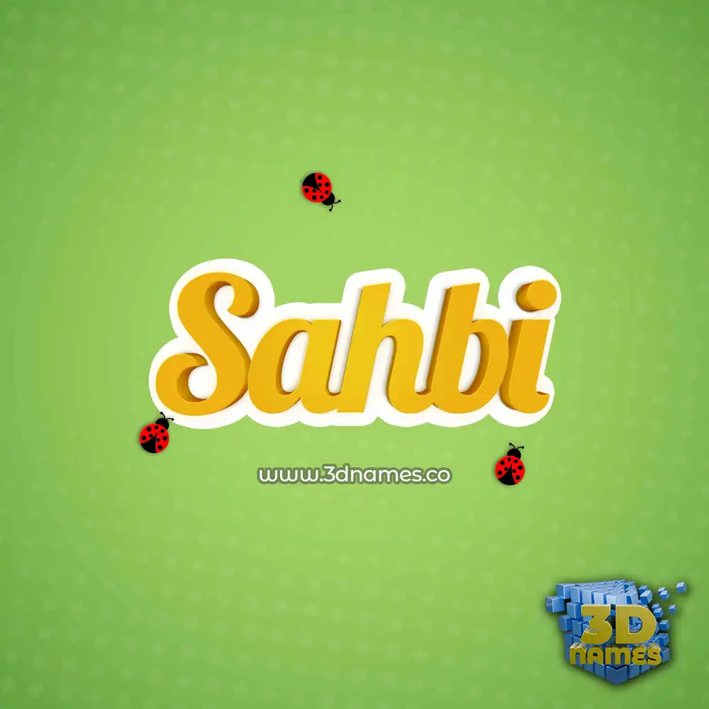 sahbi in Ladybugs style - 3D name wallpaper