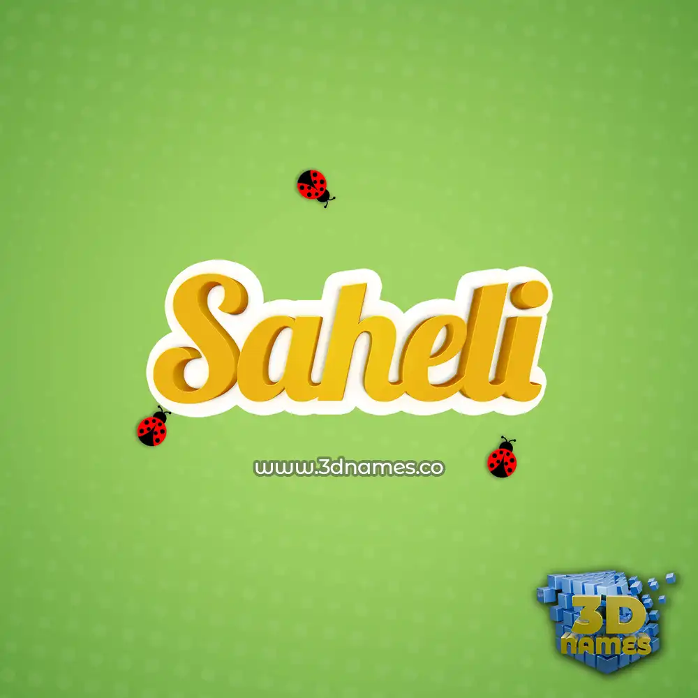 saheli in Ladybugs style - 3D name wallpaper