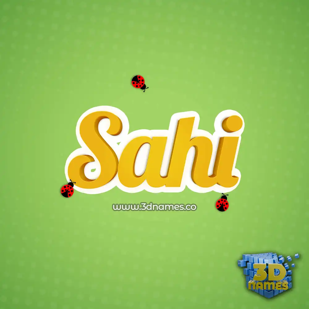 sahi in Ladybugs style - 3D name wallpaper
