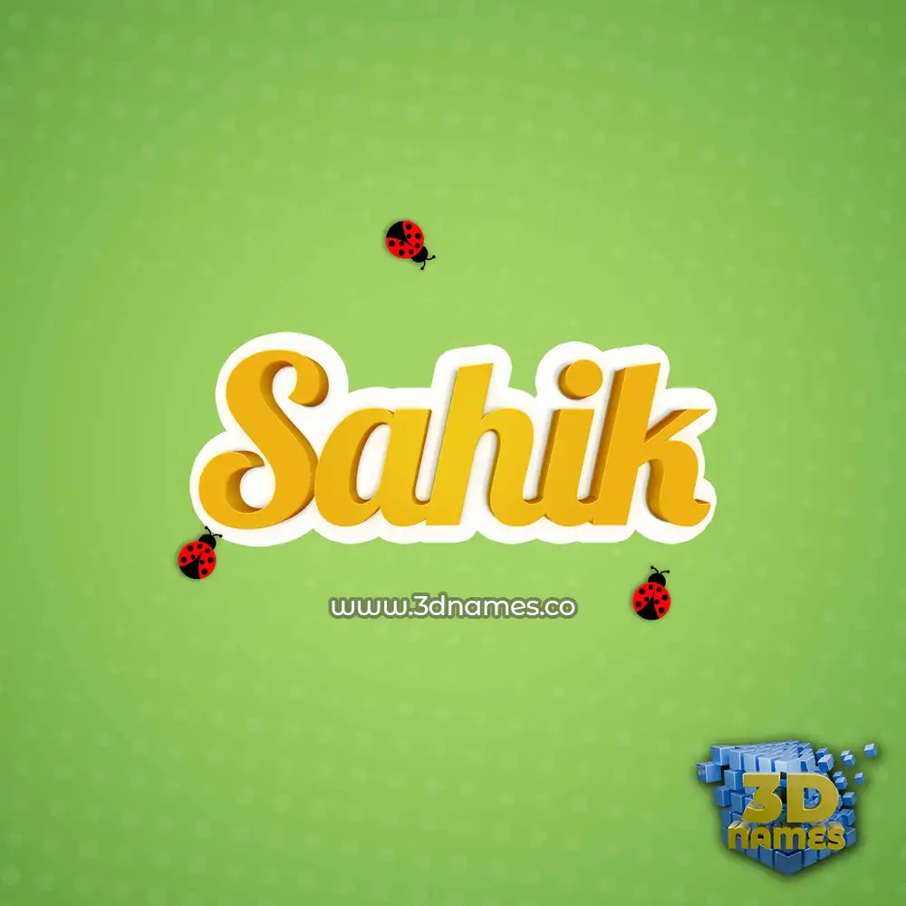 sahik in Ladybugs style - 3D name wallpaper