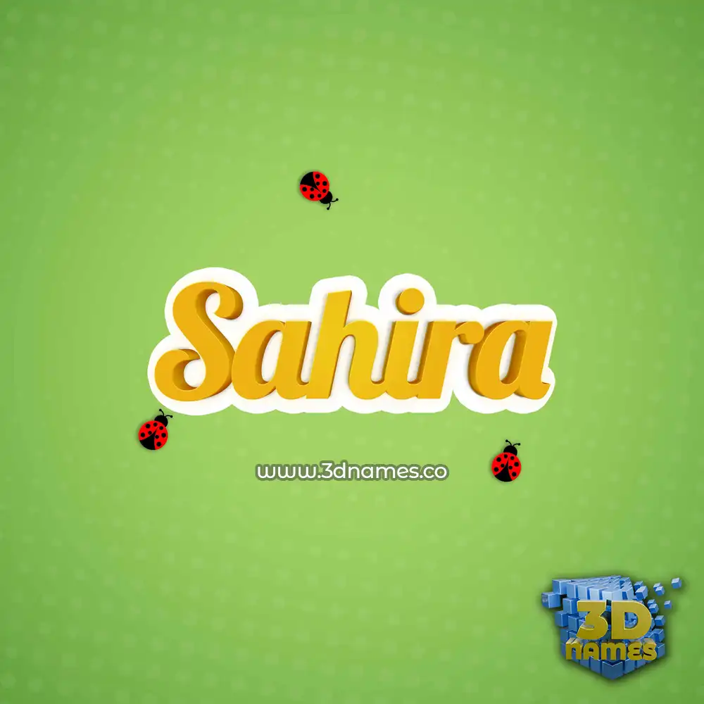 sahira in Ladybugs style - 3D name wallpaper