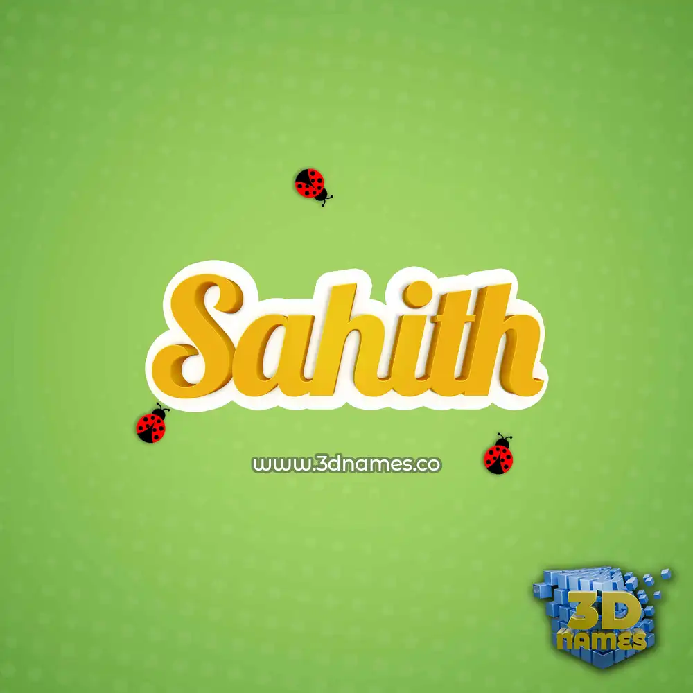 sahith in Ladybugs style - 3D name wallpaper