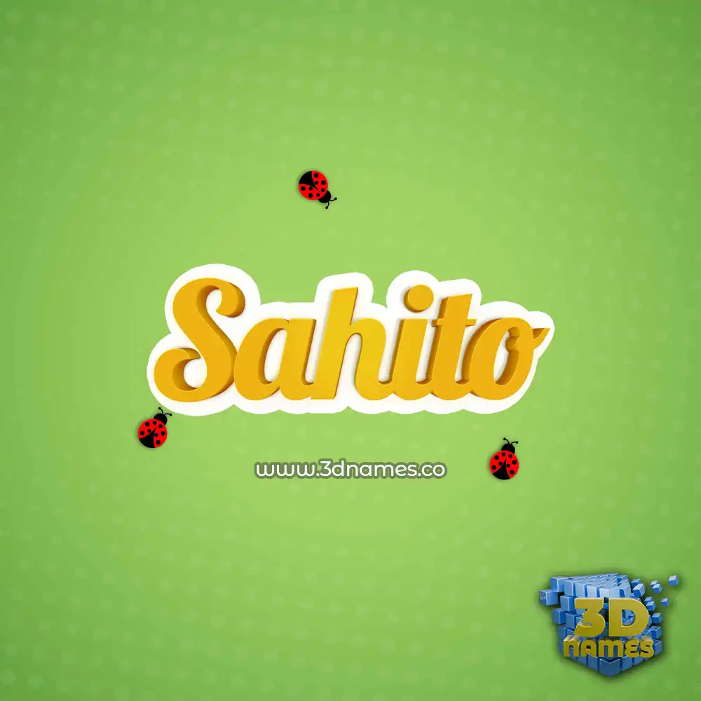 sahito in Ladybugs style - 3D name wallpaper