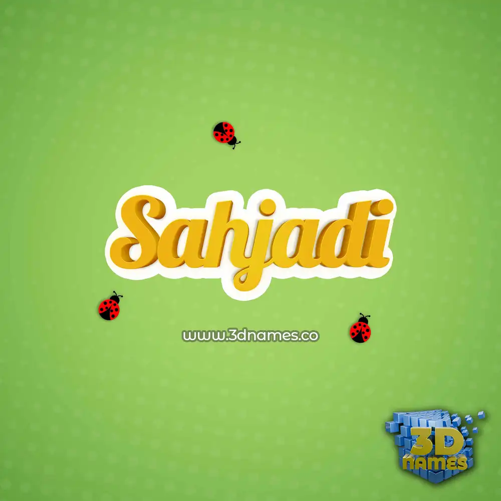 sahjadi in Ladybugs style - 3D name wallpaper