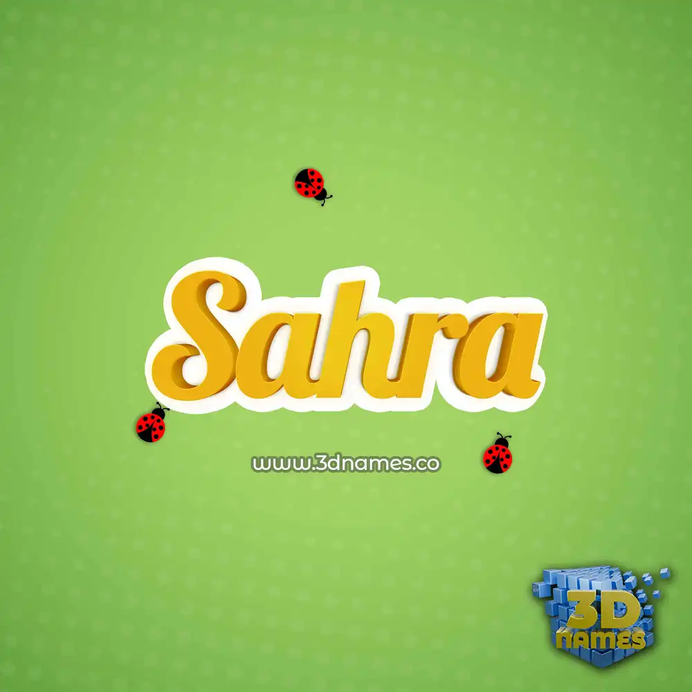 sahra in Ladybugs style - 3D name wallpaper