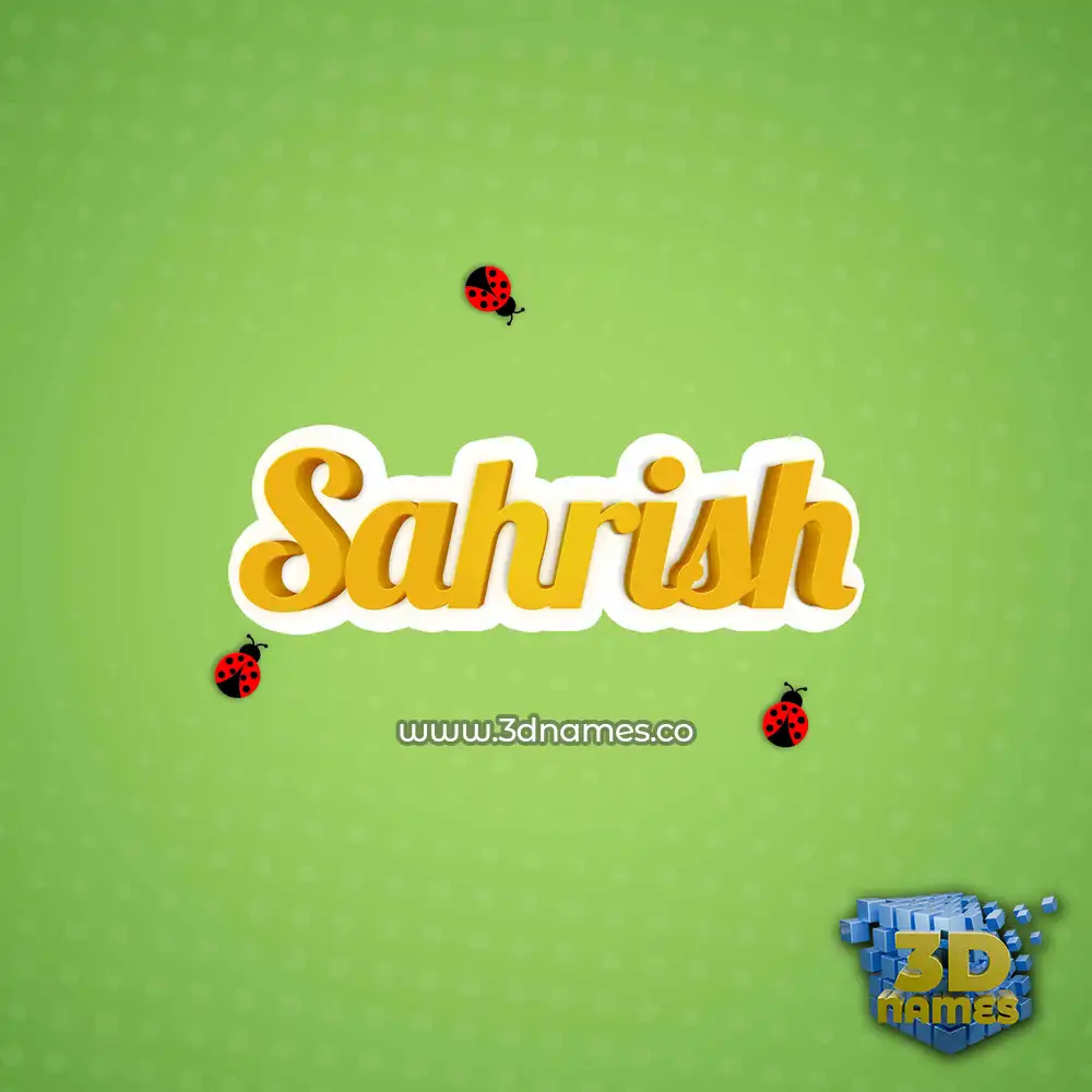 sahrish in Ladybugs style - 3D name wallpaper