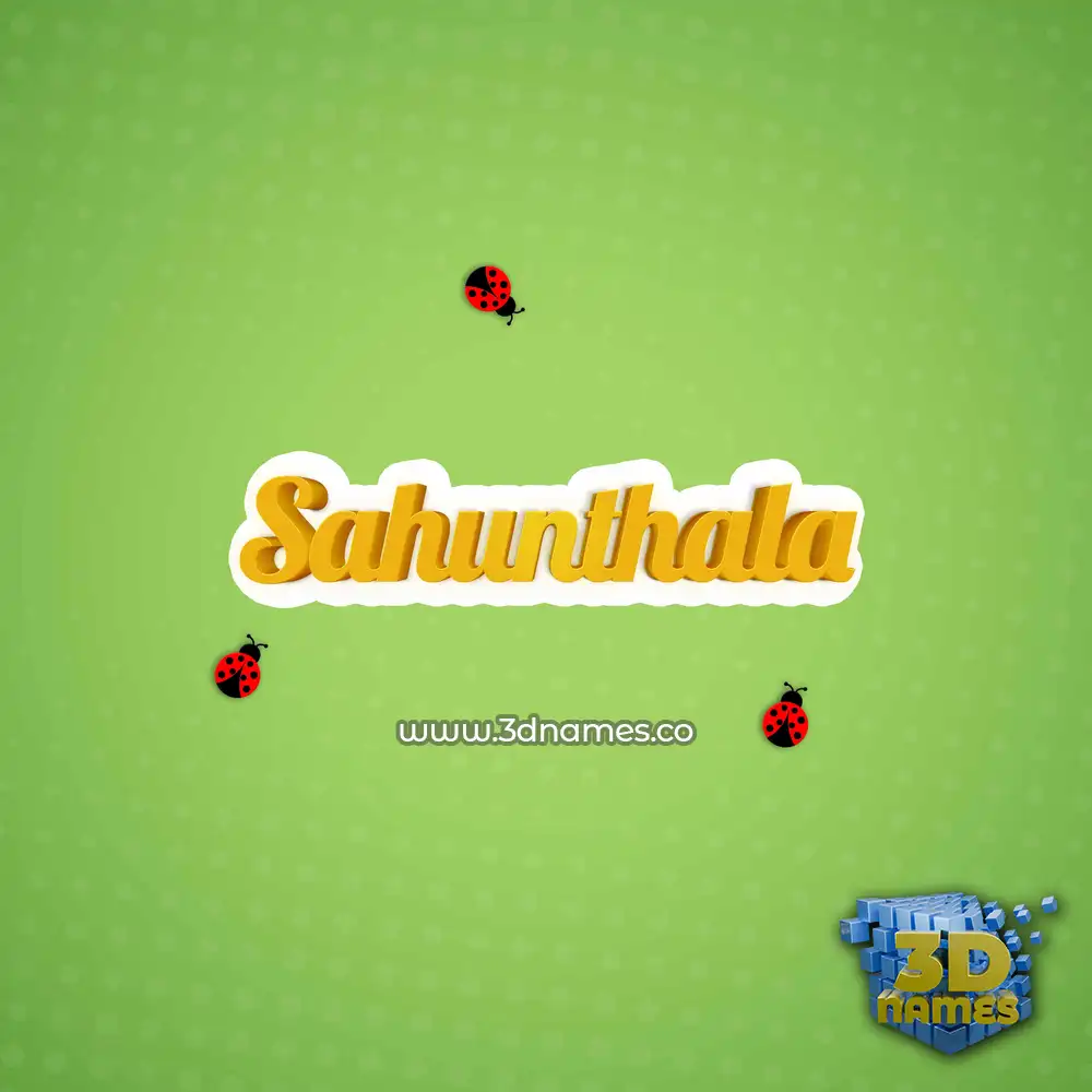 sahunthala in Ladybugs style - 3D name wallpaper