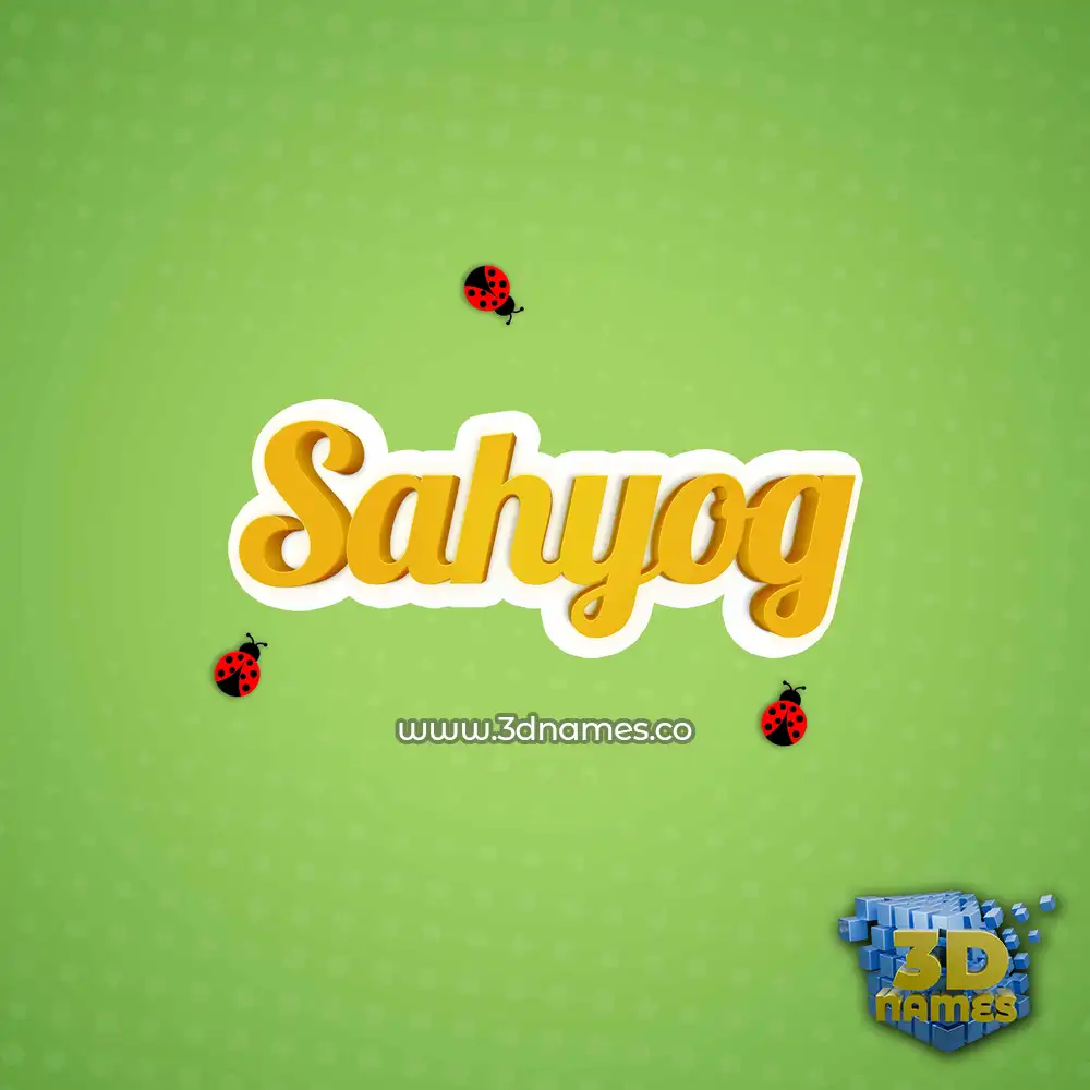 sahyog in Ladybugs style - 3D name wallpaper
