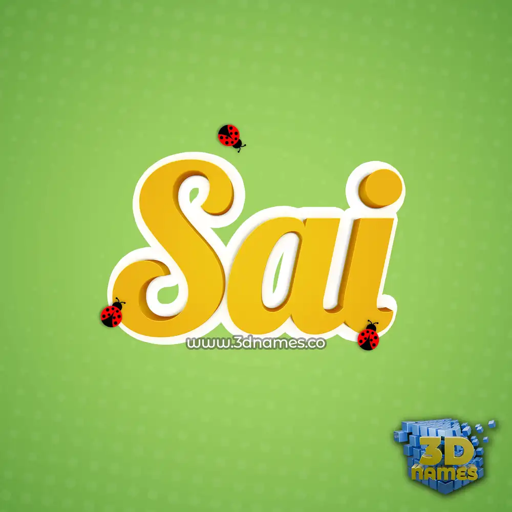 sai in Ladybugs style - 3D name wallpaper