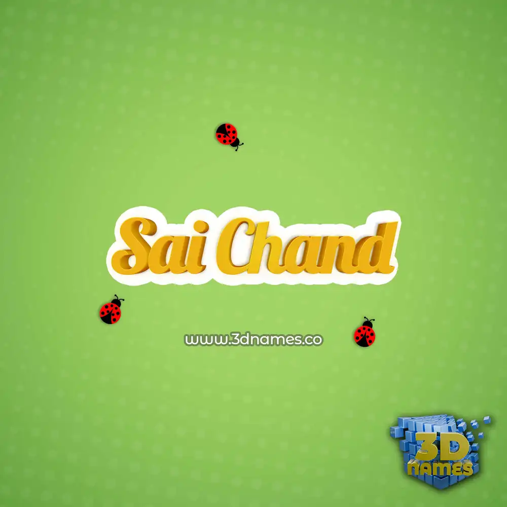 sai chand in Ladybugs style - 3D name wallpaper