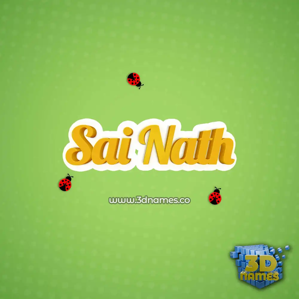 sai nath in Ladybugs style - 3D name wallpaper
