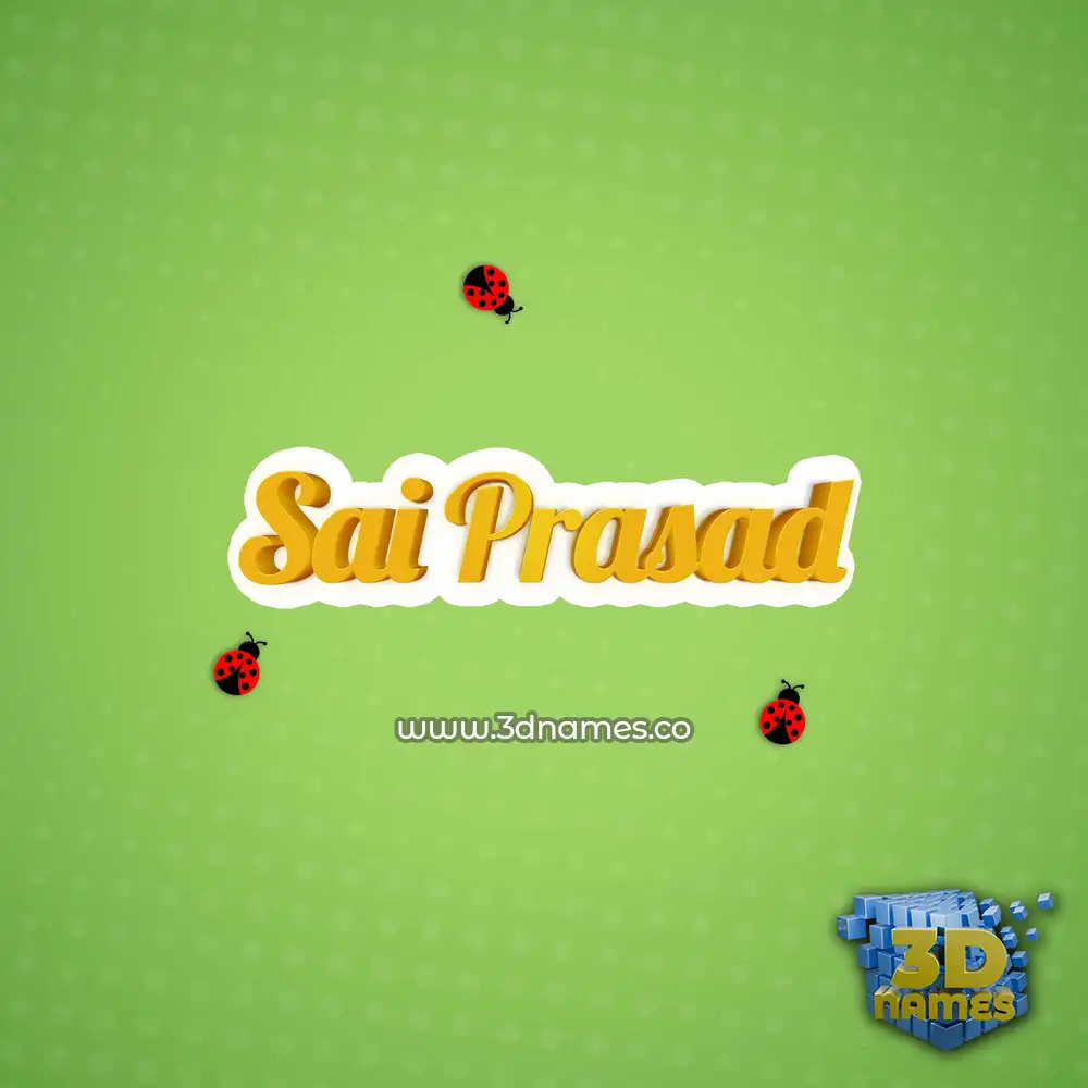 sai prasad in Ladybugs style - 3D name wallpaper