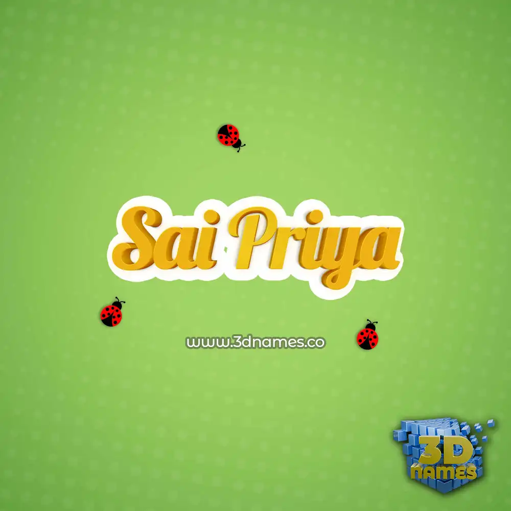 sai priya in Ladybugs style - 3D name wallpaper