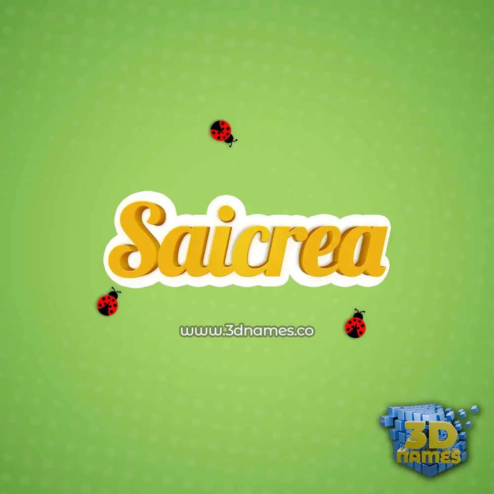 saicrea in Ladybugs style - 3D name wallpaper