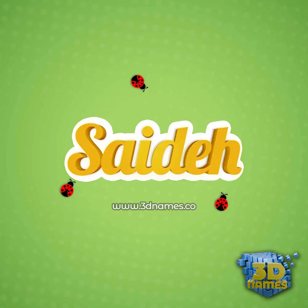saideh in Ladybugs style - 3D name wallpaper
