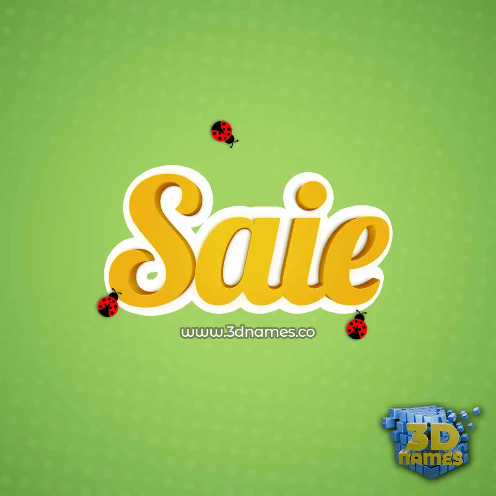 saie in Ladybugs style - 3D name wallpaper