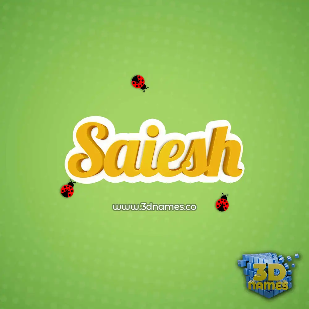 saiesh in Ladybugs style - 3D name wallpaper