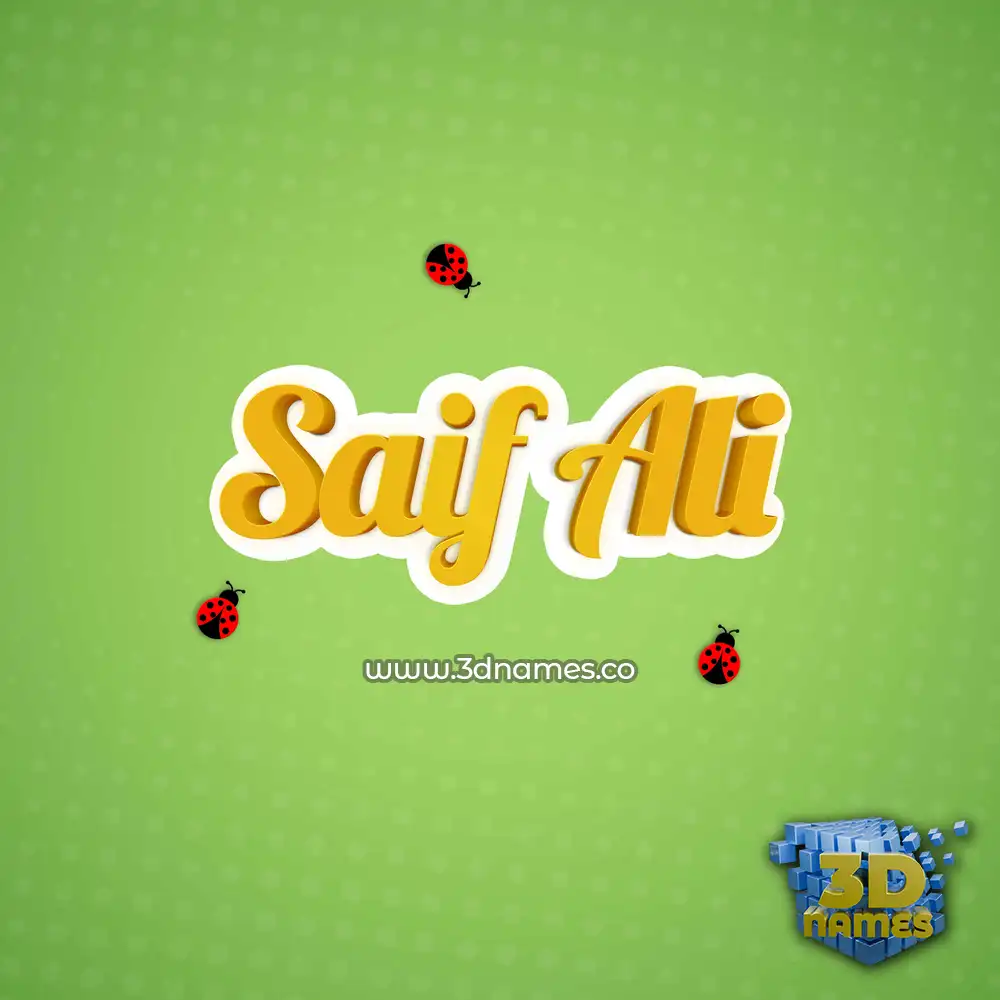 saif ali in Ladybugs style - 3D name wallpaper