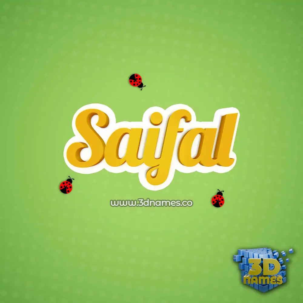 saifal in Ladybugs style - 3D name wallpaper