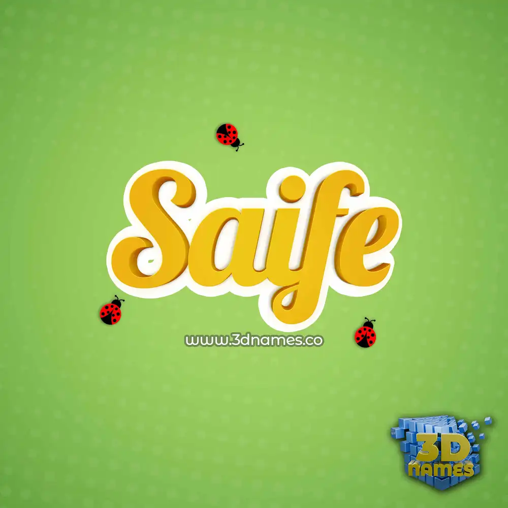 saife in Ladybugs style - 3D name wallpaper