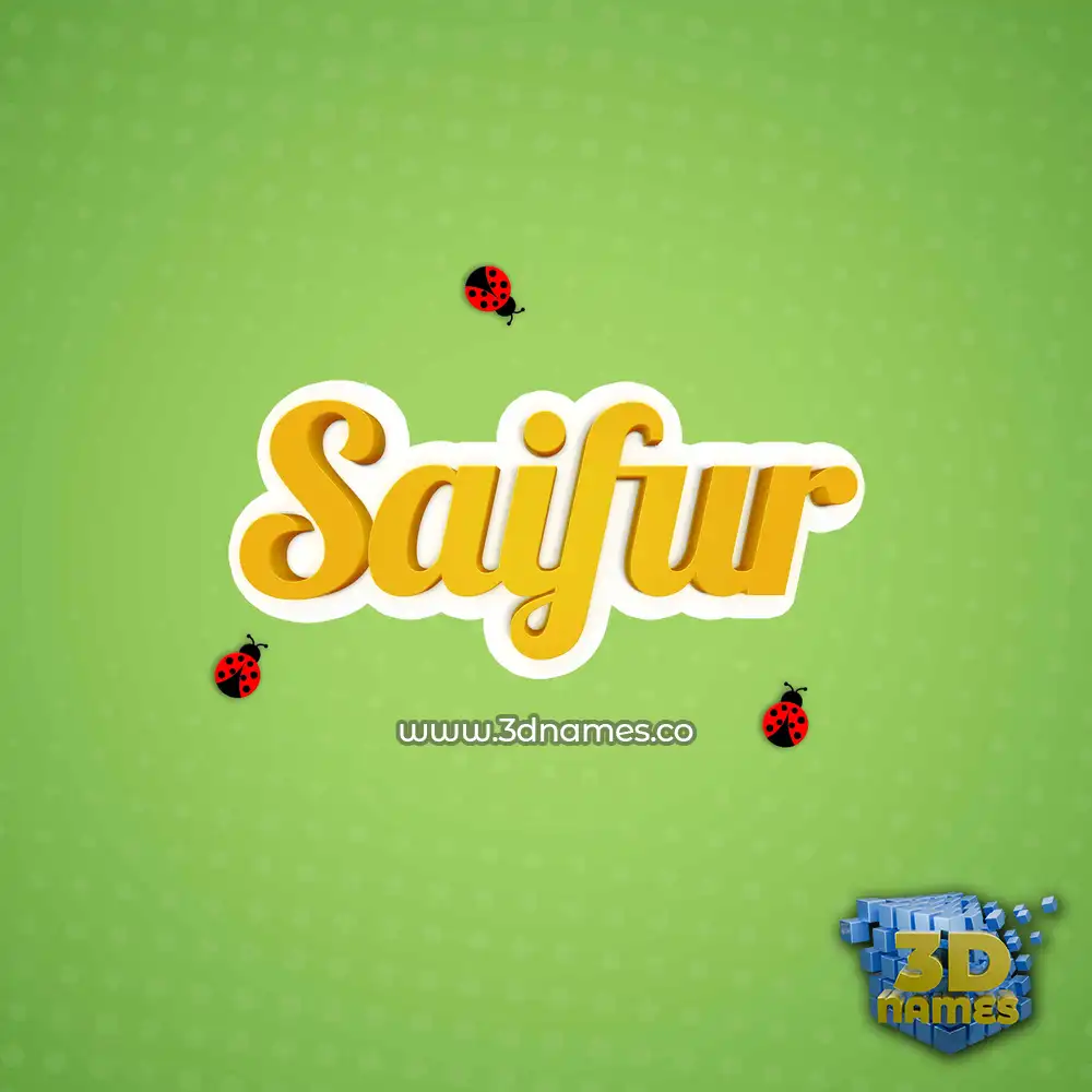 saifur in Ladybugs style - 3D name wallpaper