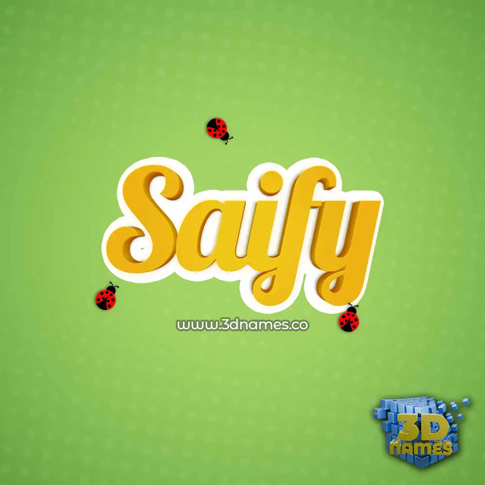 saify in Ladybugs style - 3D name wallpaper
